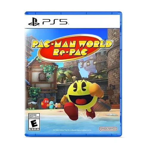 A game 'PAC-MAN World Re-PAC – PS5' featuring colorful graphics and the PAC-MAN character.