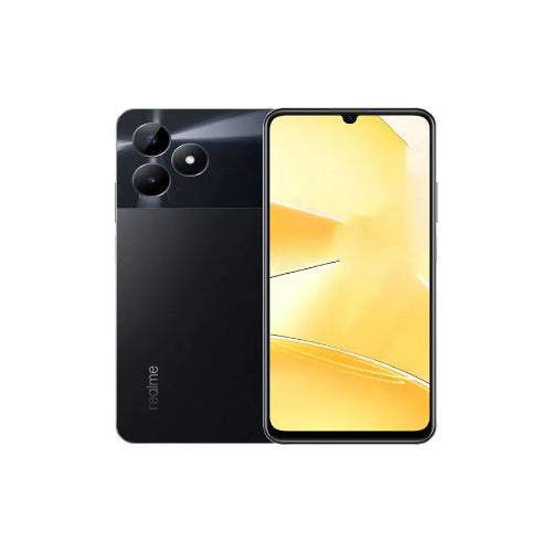 Realme C51 smartphone showing the front screen and rear camera setup.
