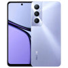 A Realme C65 smartphone in purple color, showing the front screen and the back camera setup.