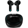 Black Ronin R-520 Wireless Earbuds with charging case on white background