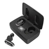 A single black and gray Ronin TWS Smart Wireless Earphone (R-960) placed outside its open charging case, which is black with a digital display.