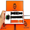 S9 ultra smart watch in a box pack and 3 strap in it