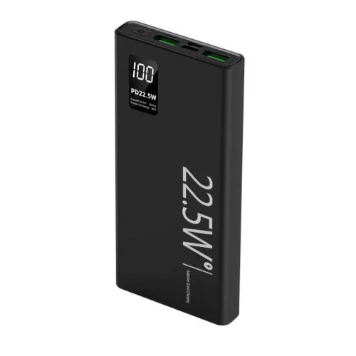 SOVO PD 101 10000 mAh Portable Charger Power Bank in black color