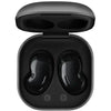 Samsung Buds Live earphones in black color placed inside the charging case