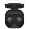 Samsung Galaxy Buds 2 earphones in black color, placed inside their charging case.