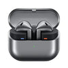 A pair of black Samsung Galaxy Buds 3 earphones in their charging case.