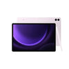 Samsung Galaxy Tab S9 FE Plus WiFi tablet in lavender color with a visible rear camera and LED flash.
