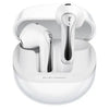 White Soundpeats Air5 True Wireless Earphone With Bluetooth 5.4 in a charging case on a white background
