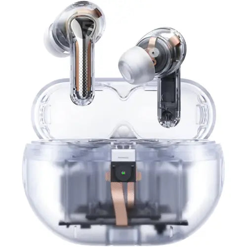 Soundpeats True Capsule 3 Pro Earbuds with clear case on a white background