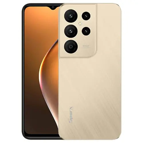 Sparx Neo X Smartphone with beige back cover showing camera module.