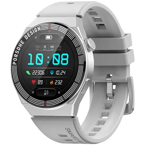 T6 Pro Smartwatch with a white strap on a plain background