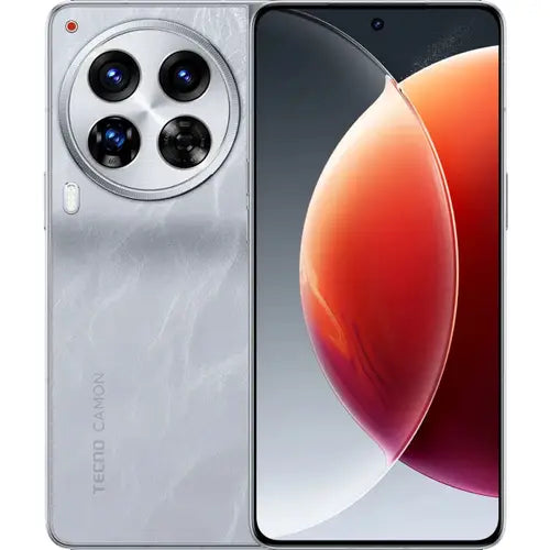 Tecno Camon 30 Premier 5G Smartphone with camera module and screen display on a white background