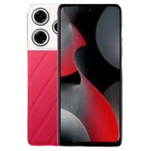 Tecno Spark 10 Pro with red and black design on a white background