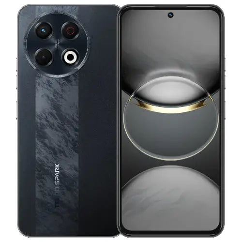 Tecno Spark 30 Pro Smartphone showing front and back views on a white background