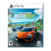 The image shows a game case for PS5 'The Crew Motorfest PS5' featuring an image of a sports car on a road with a tropical landscape in the background.