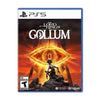 A PS5 game case for 'The Lord of the Rings: Gollum' featuring an image of Gollum and a fiery backdrop.