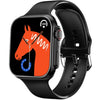 WS8 Ultra a digital smart watch with a black band and a display featuring a cartoon image of a horse.