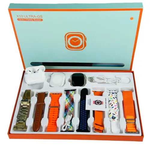 X10 Ultra-GS 12 in 1 Seven Straps Smart Watch