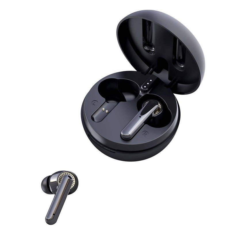 A pair of black XO X7 Wireless Earbuds with a charging case open, showing the earbuds inside.