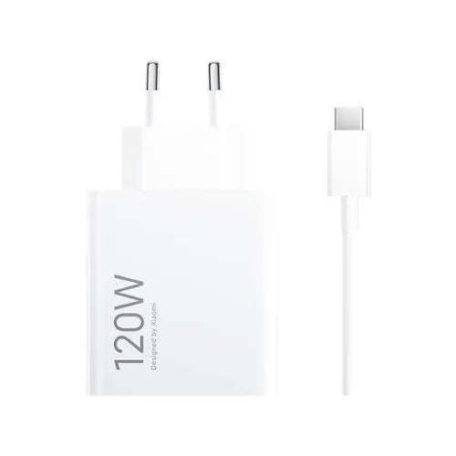 Xiaomi 120W Hypercharger Combo (Type-A) with connector on a white background