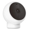 White Xiaomi Home Security Camera 2K Magnetic Mount with black front on a white background