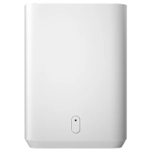 A white, rectangular Xiaomi Outdoor Camera Base Station with a power button on the front.