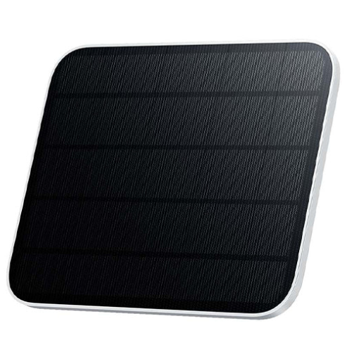A black Xiaomi Outdoor Camera Solar Panel (BW Series), designed to be used with outdoor cameras.