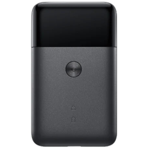 Xiaomi Portable Dual Blade Electric Shaver in black color with a closed blade guard.