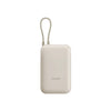 Beige Xiaomi Power Bank 10000 mAh (Integrated Cable) with Xiaomi logo on a white background