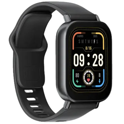 Redmi Watch 5 Active Black smartwatch with digital display on a white background