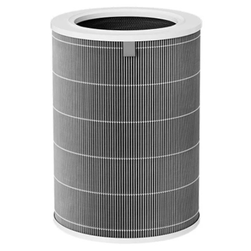 Xiaomi Smart Air Purifier 4L Filter on a white background with a black hole op top and gray lines