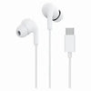Black in-ear headphones with USB-C connector on a white background of Xiaomi type c earphones