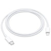 White USB-C to Lightning cable on a white background
