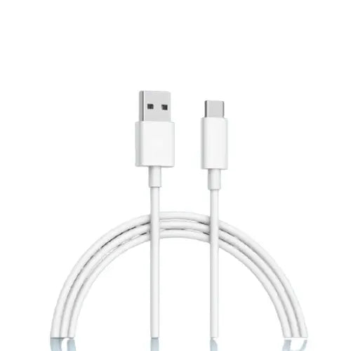 White Xiaomi USB Cable Type C 100cm with connectors on a white background