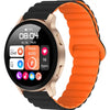 Xinji Cobee C3 Smart Watch with an orange and black band on a white background