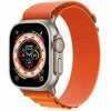 Y10 Ultra Smartwatch with orange band on white background