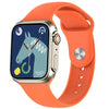 Z59 Ultra orange smartwatch with a white band and a digital display