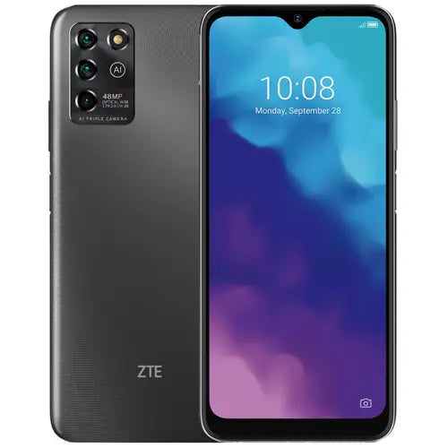 ZTE Blade V30 Vita Smartphone with grey back and colorful screen.