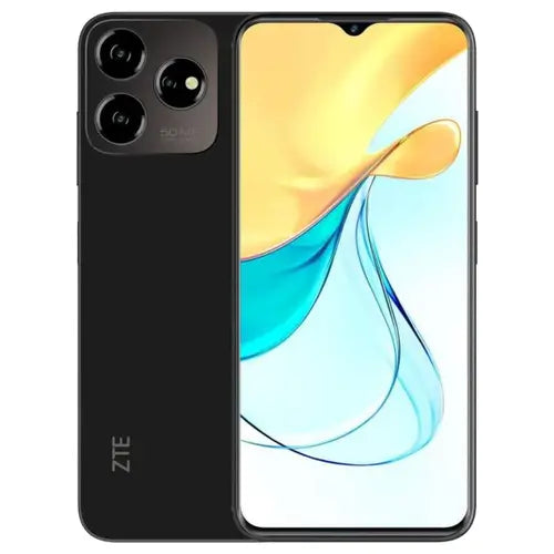 ZTE Blade V50 Design in diamond black Smartphone with black back and colorful display.