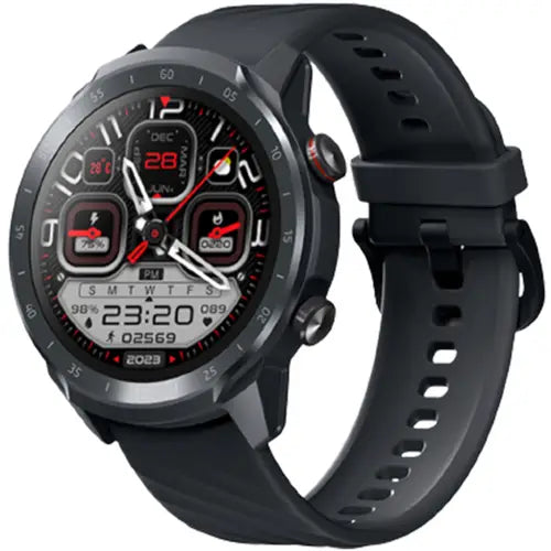 Zeblaze Stratos 3 Calling Smart Watch with a black strap on a white background. Available on Buy Electro