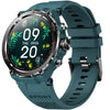 Zero Armour A green digital smartwatch with a silicone band and a display showing the time and date.