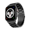 A black Zero Jaguar Smart Watch with a stainless steel band and a digital display showing time and fitness metrics.