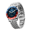 A Zero Regal AI smartwatch with a blue & red watch face, displayed on a white background.