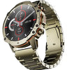 Zero Revoltt Smart Watch Stainless steel watch with gold band on white background