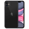 This image displays the Apple iPhone 11 in a black color. The phone's sleek design is highlighted with a pure, vibrant red finish that covers the back, camera module, and the iconic Apple logo.
