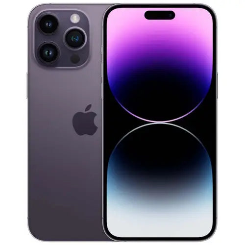 This image displays the Apple iPhone 14 Pro Max of black colour, showcasing its sleek design and advanced features. The phone is presented in a stylish matte black finish, emphasizing its modern aesthetic.