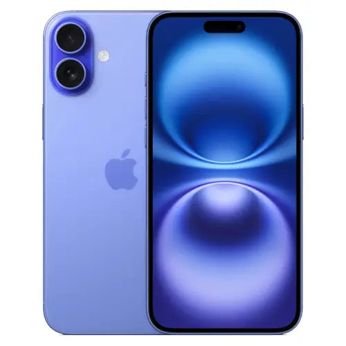 This image features the Apple iPhone 16 Plus, presented in a sleek, blue color. The phone's design showcases a prominent display with minimal bezels, enhancing the visual experience with stunning clarity.