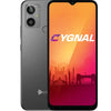 Dcode-cygnal-2-lite grey color smartphone with a colorful display and logo.