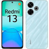 Image of a Redmi 13 smartphone showing the front with the display and the back with the camera setup.