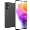 Samsung Galaxy A73 showing front and back on a white background